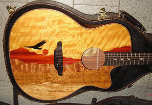 Luna Guitars Vista Eagle Koa Bac
