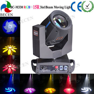 1pcs 330w wash beam spot 3in1 sharp beam moving head light dj stage lighting 15R