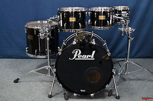 Pearl MMX Masters Custom Maple Shellset in ''Piano Black''  -  22,10,12,16