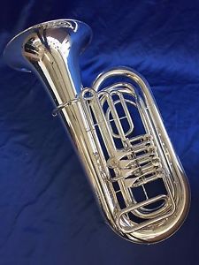 Besson BE-186-2-0 Bb-Tuba, versilbert, B-Ware (Delle im Schallstück)