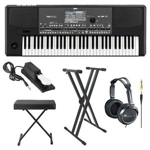 Korg PA600 Professional Arranger Keyboard with Knox Keyboard Bench, Knox