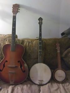1920 supertone model 514 banjo 1940 guitar 1930 smaller banjo