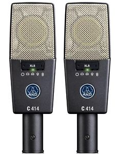 AKG C414 XLS ST Reference Multi-Pattern Condenser Microphone Matched Stereo Pair