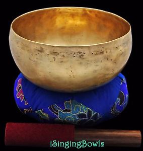 Antique Tibetan Singing Bowl: Lotus 7 1/8", ca. 19th Century, D#3 & A#4. VIDEO