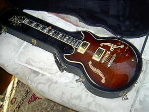 Ibanez AM200 AM 200 semihollow semi hollow with original hard shell case