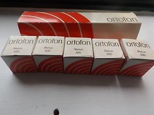ORTOFON LOT 5 X STYLUS 530 CARTRIDGE VINTAGE AUDIO TURNTABLE NEEDLE NEW BOX