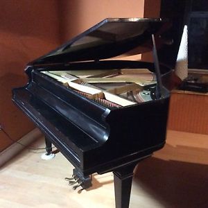 1926 J.C. FISCHER BABY GRAND PIANO- BLACK - ORIGINAL CONDITION! - FULLY WORKING!