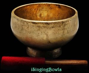 Antique Tibetan Singing Bowl: Stem 6 5/8", circa 18th Century, F4 & B5.VIDEO