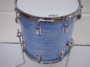 ROGERS 14x14 Sky Blue Ripple Pearl Floor Tom Drum, Beautiful, Museum quality