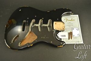 Fender Custom Shop '63 Stratocaster Relic Body Black, COA & Neck Plate #1008
