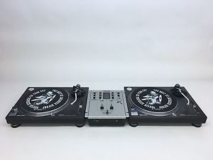 Technics SL-1200 MK3 PAIR Turntables with SH-EX1200 DJ Mixer