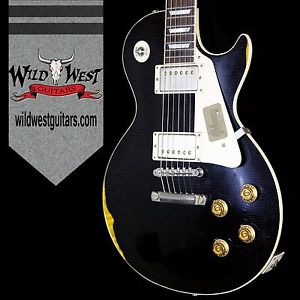Gibson Custom Shop Les Paul R8 Aged Ebony over Lemon Burst w/Gibson CS Aged Case
