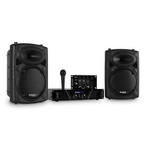 [B-WARE] DJ PA STUDIO SOUND PARTY SET 2x SUBWOOFER LAUTSPRECHER VERSTÄRKER