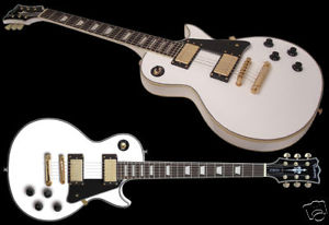 Tuscany 'Rush' Guitar with Solid Mahogany Body & MapleTop in White/Gold Hardware