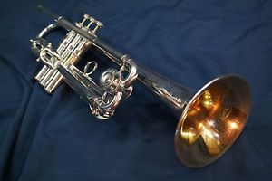 1925 Conn 22B New York Symphony Trumpet in Bb/A, Satin Silver w/Case, Mouthpiece