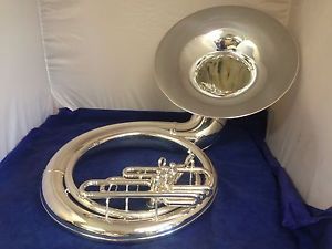 CONN 20K short action Bb Bright Silver Plated Factory Demo sousaphone