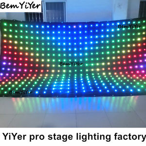 P18cm 3*5m led video curtain/screen/motion drape/Remote/SD/ mobile dj backdrops