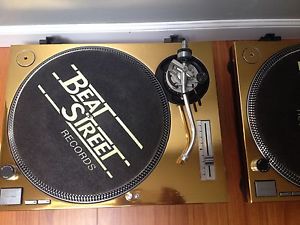 Custom Gold Technics 1200 MK2 Turntables