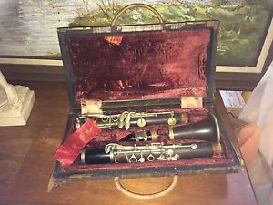 Vintage Clarinet A. Fontaine RARE Made in ITALY Musical Instrument Antique