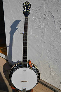 5Saiten Profi Banjo Leo der 80er mit 20 Loch hohl Tonring makelloser TOP-Zustand