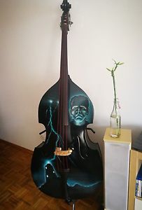 Kontrabass 3/4 Rockabilly Psychobilly Airbrush Unikat