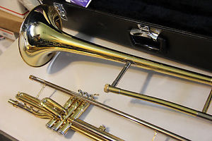 Yamaha Valve Trombone YSL-354V horn YSL 354 w Hard Case & Mouthpiece L@@K  #6/20