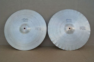 1977 PAiSTe 15" 2002 SOUND EDGE BLACK LETTER BONHAM ERA HI HAT CYMBALS! #C111