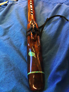 BRENT HAINES Woodsounds F Turqoise inlay, Walnut burl Native American flute