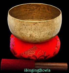 Antique Tibetan Singing Bowl: Dharma 6 1/2", circa 17th Century, F3 & B4. VIDEO