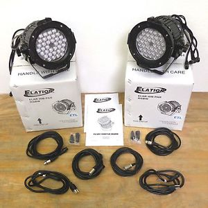 2x Elation ELAR 108 Par RGBW Hi Intensity LED Par Can Outdoor Rated PAIR USED