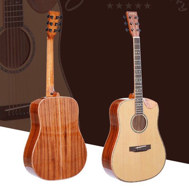 Musical instrument 41inch all Solid wood Jumbo acoustic guitar with scoop cutway electric guitar whosale&OEM guitar factory