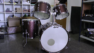 BATERIA VINTAGE 1966 DRUM SET LUDWIG BURGUNDY SPARKLE PRISTINE  22" 12" 13" 16"