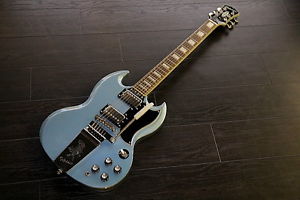 Epiphone Limited Edition SG Custom TV Pelham Blue w/Maestro 2010's Guitar F/S