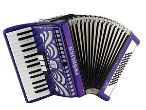 Akkordeon Fröhlich Bambi/Weltmeister Rubin, Sondermodell lila-flitter