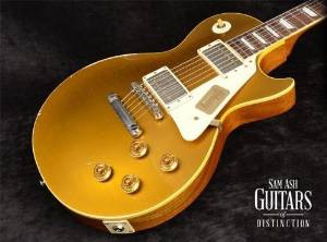 Gibson Custom True Historic 1957 Les Paul Murphy Aged Goldtop Electric Guitar (SN:75123)