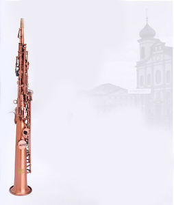 Red Antique Brass Straight Professional High-Grade B Flat Soprano Saxophone  #