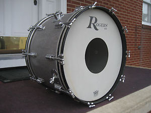 Vintage 60'S CLEVELAND Rogers Holiday SILVER SPAR. Bass Drum 22