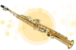 Brass Professional High-Grade Straight Gold B Flat Soprano Saxophone  #