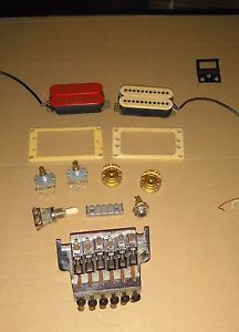 1981 MOONSTONE GUITAR PARTS - PICKUPS - TONE AND VOLUME - BRIDGE - WHAMMY LOT