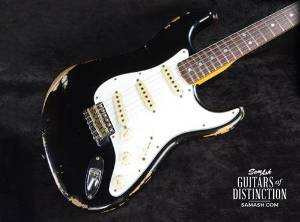Fender Custom Shop 1967 Heavy Relic Stratocaster Electric Guitar Black (SN:CZ526114)