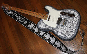 Fender Telecaster 50's RI Tele w/Custom Hand-Tooled Waylon Leather Cover & Strap