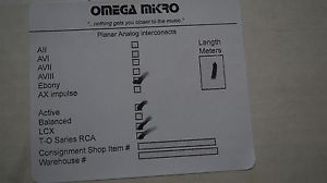 Omega Mikro Planar Analog Ebony (LCX) Active Interconnects