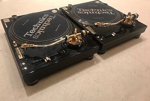 Technics SL1200 GLD Limited Edition 24K Gold Turntable Pair