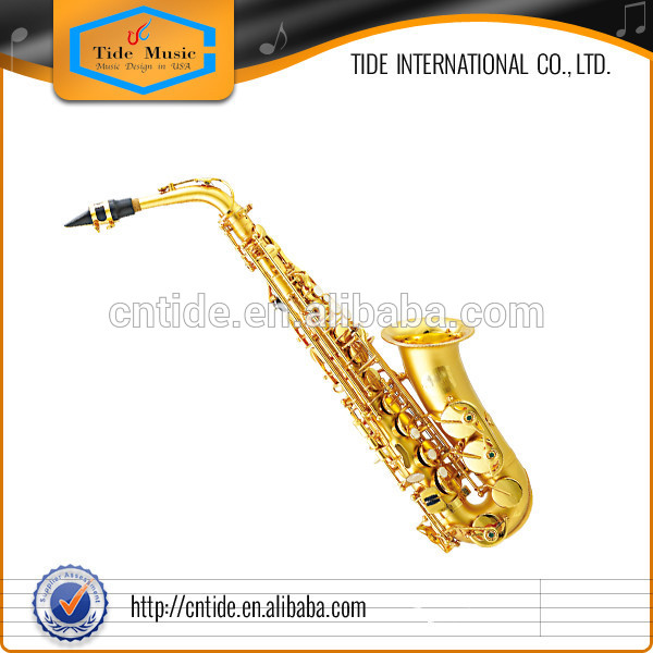 Alto Saxophone, satin gold plated, sandblast gold plated