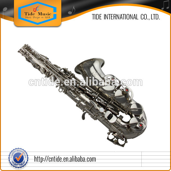 High Quality New developed Alto Saxophone, nickel plated two necks