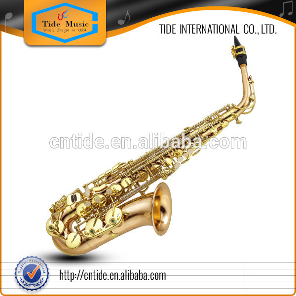 High grade alto saxophone, copper body, large bell