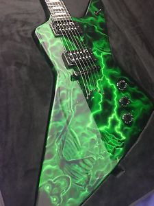 2016 NAMM USA Z Dean Custom Shop Airbrushed scull Electric Guitar OHSC