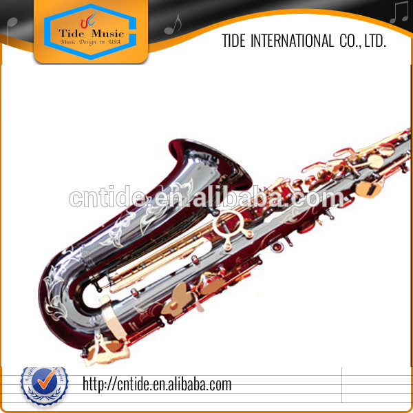 Alto Saxophone, Black/Gold color, improve on key construction