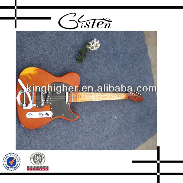 Wholesale best selling China Glisten orange electric guitar KHF-TELE-13