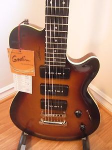 New Godin Icon III Type 3 Jason Lollar P90 pickups Sunburst with tags guitar